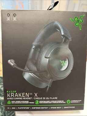 Razer Kraken V4 X Wired Gaming Headset - Black with Green Logo